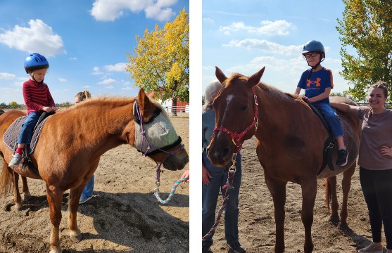 Students at SPURS riding horses