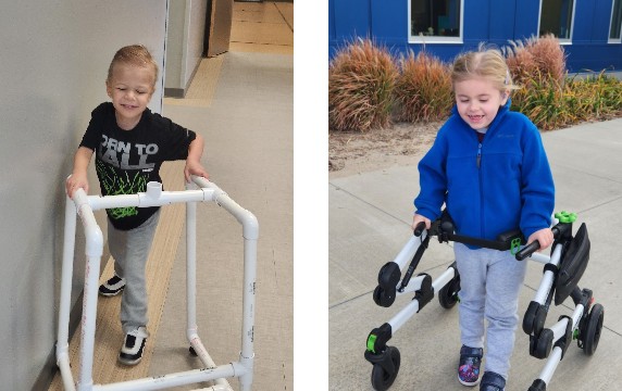 Students using their mobility skills
